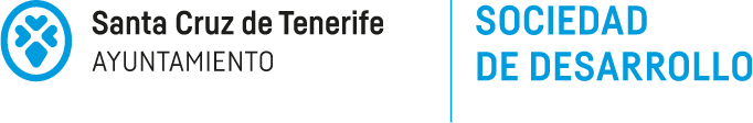 Logos del Ayuntamiento de Santa Cruz de Tenerife y de Sociedad de Desarrollo